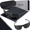 Okulary Przeciwsłoneczne Polaryzacyjne Prius PLS-313 Sportowe - Czarne błyszczące - UV400 z Etui
