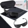 Okulary Przeciwsłoneczne Polaryzacyjne Prius PLS-314 UV400 Sportowe Czarne Błyszczące z Etui