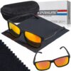 Okulary Przeciwsłoneczne Polaryzacyjne Prius PLS-319 UV400 Sportowe Czarne z Etui