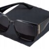 Okulary Damskie Przeciwsłoneczne Kocie Duże Polaryzacyjne Prius V536 Czarny + morski UV400 z Etui