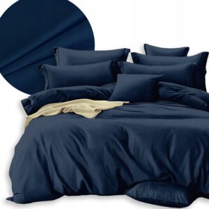 Pościel Jednobarwna Granatowa 160/200