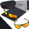 Okulary Przeciwsłoneczne Polaryzacyjne Prius PLS-313 Sportowe - Czarne - UV400 z Etui