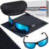 Okulary Przeciwsłoneczne Polaryzacyjne Prius PLS-312 UV400 Sportowe Czarne z Etui