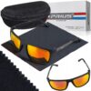 Okulary Przeciwsłoneczne Polaryzacyjne Prius PLS-320 UV400 Sportowe Czarne z Etui