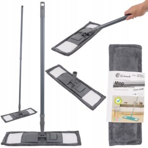 Mop Płastki Obrotowy z Nakładką z Mikrofibry z Kijem Teleskopowym 68-120cm