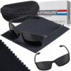 Okulary Przeciwsłoneczne Polaryzacyjne Prius PLS-316 UV400 Czarne z Etui