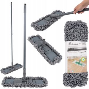 Mop Płastki Obrtotowy z Frędzlami z Kijem Teleskopowym 68-120CM