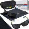 Okulary Przeciwsłoneczne Polaryzacyjne Prius PLS-312 UV400 Sportowe Czarne z Etui