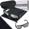 Okulary Przeciwsłoneczne Polaryzacyjne Prius PLS-322 UV400 Sportowe Czarne z Etui