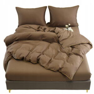 Pościel z Lamówką Brąz