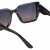 Okulary Damskie Przeciwsłoneczne Kocie Duże Polaryzacyjne Prius V536 Czarny + morski UV400 z Etui