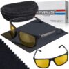 Okulary Przeciwsłoneczne Polaryzacyjne Prius PLS-320 UV400 Sportowe Czarne z Etui