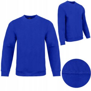 Bluza męska klasyczna bez kaptura niebieska Lambeste