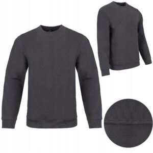 Bluza męska klasyczna bez kaptura grafitowa Lambeste