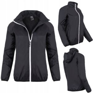 Kurtka męska wiatrówka czarna Lambeste