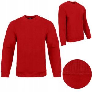 Bluza męska klasyczna bez kaptura czerwona Lambeste