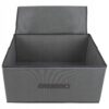 Organizer tekstylny sztywny 60x45x24 cm – pudełko do przechowywania ubrań, pościeli i ręczników z pokrywą na zamek, szary