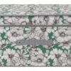 Organizer tekstylny sztywny 40x30x25 cm – pudełko do przechowywania ubrań i ręczników z pokrywą, wzór kwiatowy