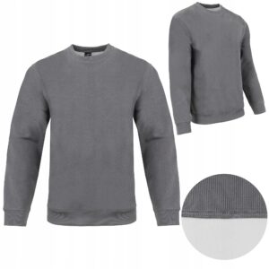 Bluza męska klasyczna bez kaptura szara Lambeste