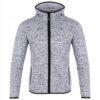 Bluza męska polarowa Lambeste – ciepła rozpinana z kapturem, sportowa i turystyczna, szara