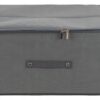 Organizer tekstylny składany 51x40x24 cm – sztywny pojemnik do przechowywania ubrań i pościeli z pokrywą na zamek, szary