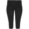 Legginsy damskie 3/4 rybaczki czarne Lambeste