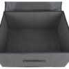 Organizer tekstylny sztywny 60x45x24 cm – pudełko do przechowywania ubrań, pościeli i ręczników z pokrywą na zamek, szary