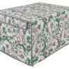 Organizer tekstylny sztywny 40x30x25 cm – pudełko do przechowywania ubrań i ręczników z pokrywą, wzór kwiatowy