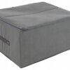 Organizer tekstylny składany 51x40x24 cm – sztywny pojemnik do przechowywania ubrań i pościeli z pokrywą na zamek, szary