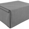Organizer tekstylny składany 60x40x30 cm – sztywny pojemnik do przechowywania pościeli i ubrań z pokrywą, szary