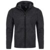 Bluza męska polarowa rozpinana z kapturem grafitowa Lambeste