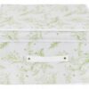 Organizer tekstylny sztywny 50x40x30 cm – pudełko do przechowywania ubrań i pościeli z pokrywą, motyw roślinny