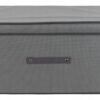 Organizer tekstylny składany 60x40x30 cm – sztywny pojemnik do przechowywania pościeli i ubrań z pokrywą, szary
