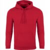 Bluza męska kangurka z kapturem czerwona Lambeste