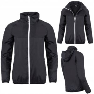 Kurtka damska wiatrówka czarna Lambeste