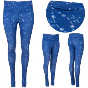 Legginsy damskie treningowe fitness niebieskie Lambeste