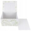 Organizer tekstylny sztywny 40x30x25 cm – pudełko do przechowywania ubrań i pościeli z pokrywą, motyw roślinny