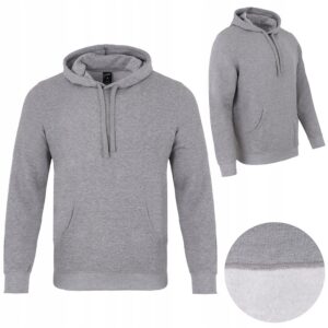 Bluza męska kangurka z kapturem szara Lambeste