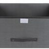 Organizer tekstylny składany 60x40x30 cm – sztywny pojemnik do przechowywania pościeli i ubrań z pokrywą, szary