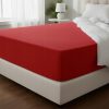 Prześcieradło Frotte Czerwone 160x200cm