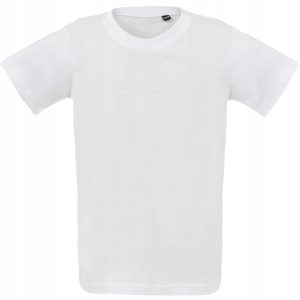 T-SHIRT KOSZULKA BIAŁA GIMNASTYCZNA WF TRENING 128