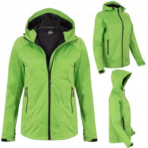 KURTKA DAMSKA SOFTSHELL Z KAPTUREM WODOODPORNA S