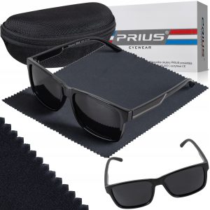 OKULARY PRZECIWSŁONECZNE POLARYZACYJNE PRIUS LUSTRZANE UV400 SPORTOWE ETUI