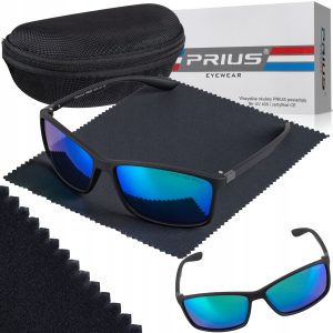 OKULARY PRZECIWSŁONECZNE POLARYZACYJNE PRIUS LUSTRZANE UV400 SPORTOWE ETUI
