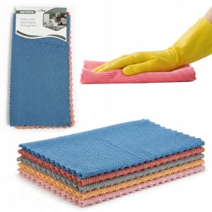 ZESTAW ŚCIERECZEK 5 szt MIKROFIBRA 30x30 CHŁONNE SZMATKI MYCIA CZYSZCZENIA