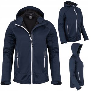 KURTKA SOFTSHELL DAMSKA KAPTUR WODOODPORNA WIATRÓWKA TPU PRZEJŚCIOWA XXL