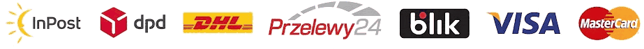 Metody dostawy i płatności: InPost, DPD, DHL, Przelewy24, BLIK, Visa, Mastercard
