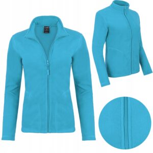 BLUZA POLAROWA DAMSKA ROZPINANA CIEPŁA POLAR DRESOWA SPORTOWA NIEBIESKI L