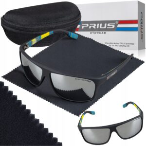 OKULARY PRZECIWSŁONECZNE POLARYZACYJNE PRIUS UV400 ROWEROWE SPORTOWE Z ETUI