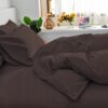 Komplet pościeli 2x poszewki 160×200 brązowa – zdjęcie 11